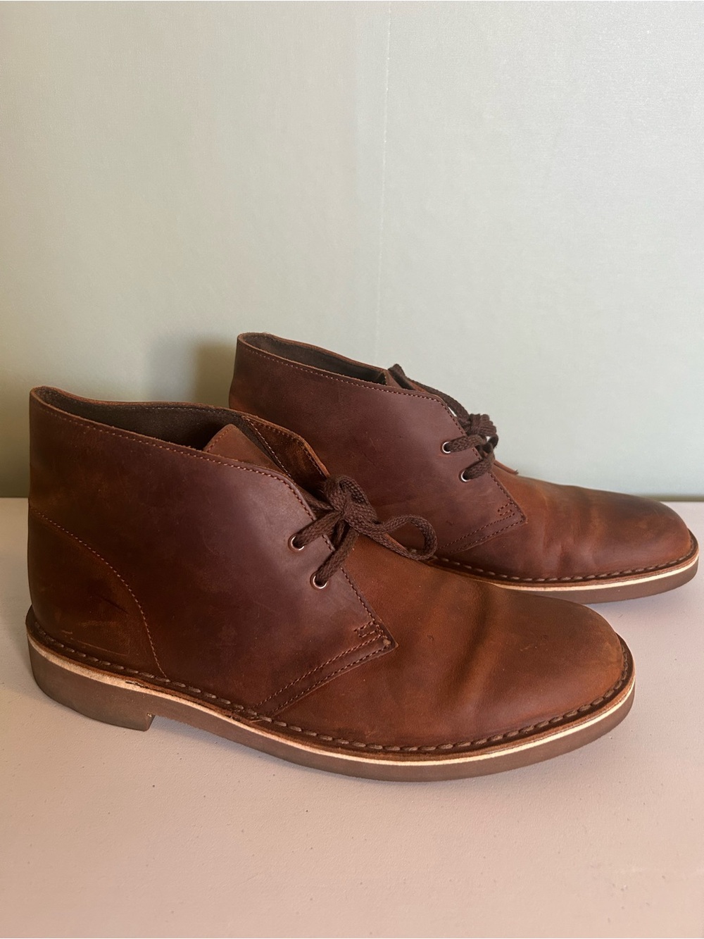 Clarks Men's Brown Leather Chukka Boots